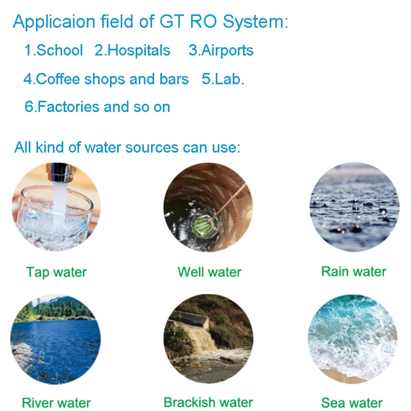 Gt Industrial Water Purification System for RO Water Treatment Equipment